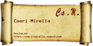 Cseri Mirella névjegykártya